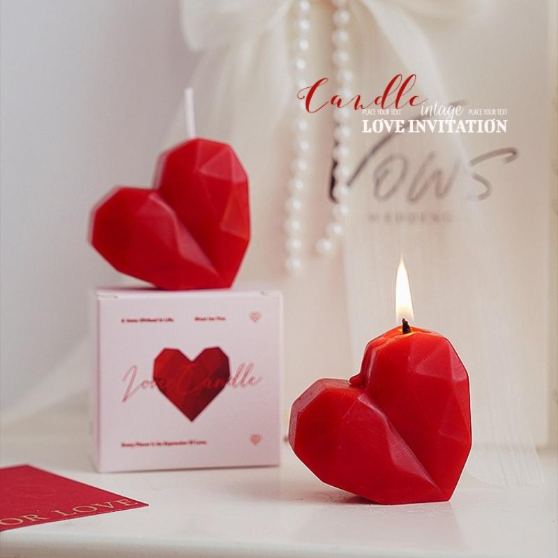 Love Scented Candles, Birthday Gifts, Wedding Souvenirs, Handmade Heart-shaped Atmosphere Scented Candle Decorations