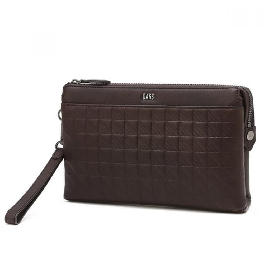 

Daks Brown Pattern Leather Clutch Bag Dbba6e242w3 Single option