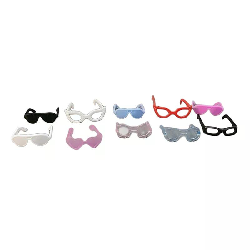 20pcs Dolls Accessories Mini Plastic Glasses For High Dolls For Dolls House Kids Toy Party Glasses