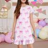 Vestido de Bolsillo para Niña - Ropa de Casa de Manga Corta