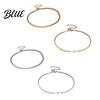 Wrist Adornment 2Pcs Women Charm Bracelet Shiny Rhinestone Inlaid Adjustable