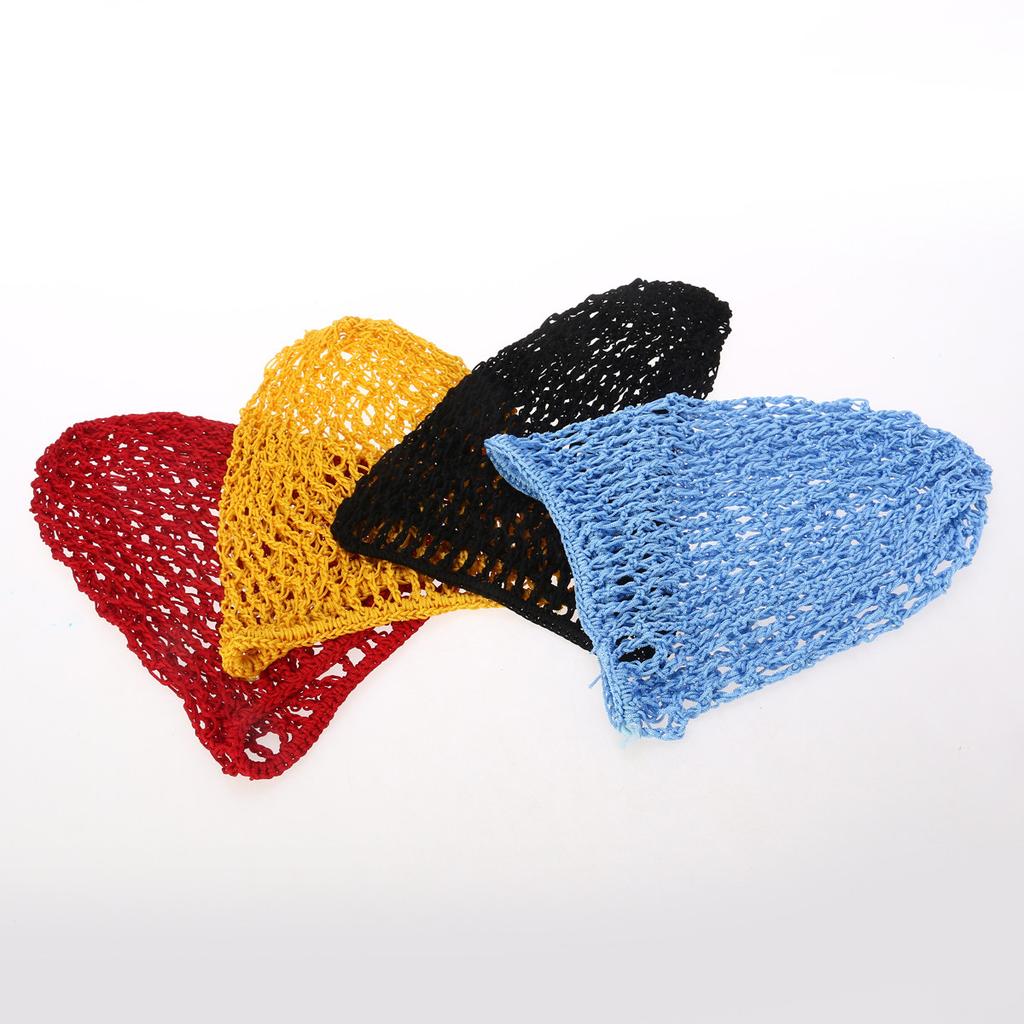 Hair Net Bands Snood Elastic Rayon Net Crochet Stretchy Hair Cover for Sleeping Victorian Women Black Hairnets