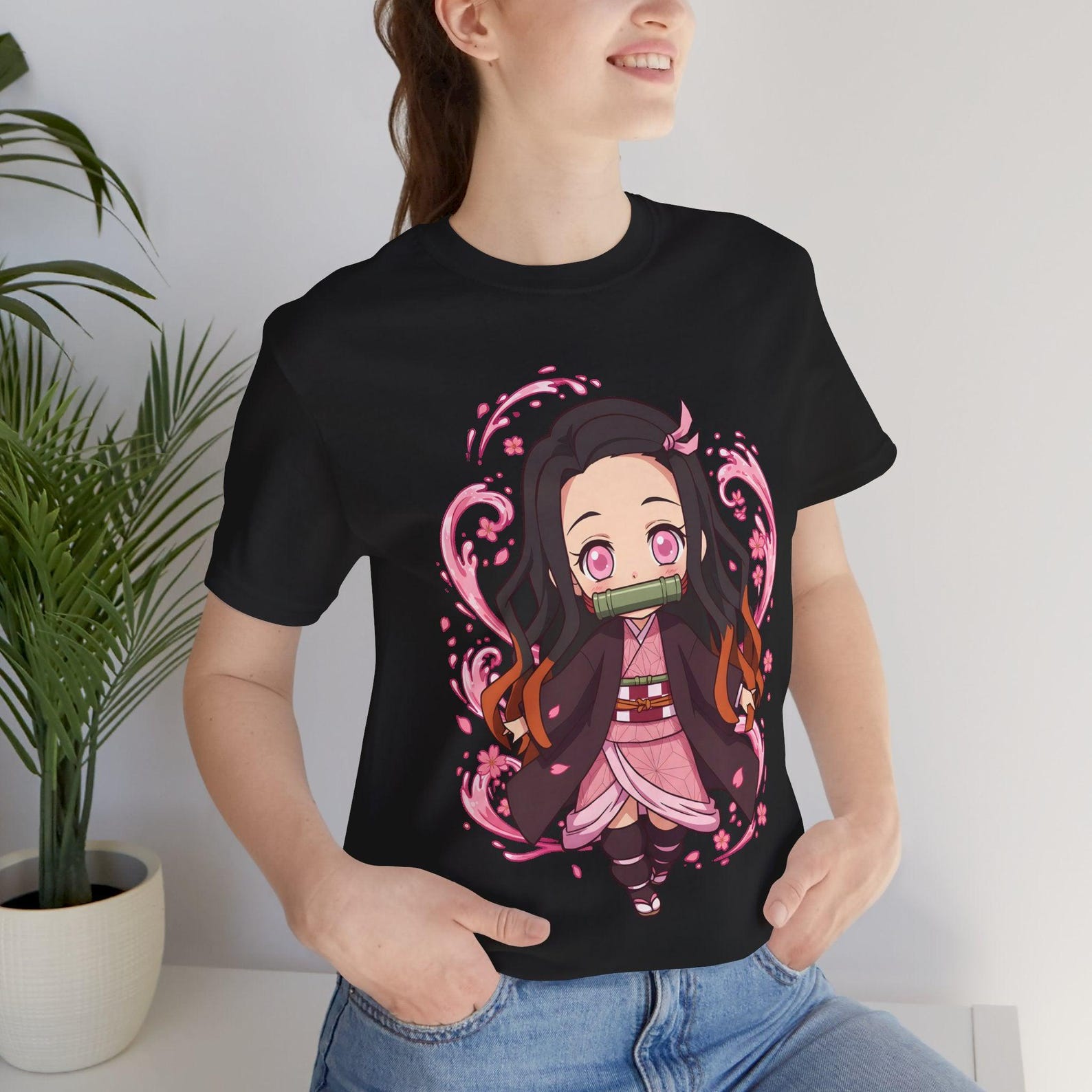 Chibi Nezuko Anime Graphic Tee, Anime Manga Shirt 2XL