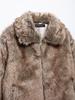 2024 Autumn Women's Vintage Faux Fur Coat In European & American Fashion