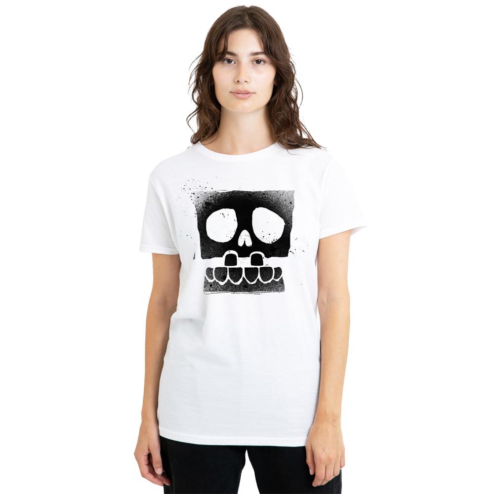 SpongeBob SquarePants Unisex Adult Skull Spray T-Shirt
