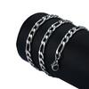 Classic Stainless Steel Figaro Chain Link Necklace Chains for Men Women Silver Choker Metal Jewelry Making Accessories
