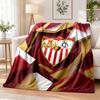 Sevilla FC Printed Flannel Blanket Warm Comfort Bed Throw For Indoor Home Decoration