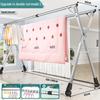 201 Stainless Steel X-Type Telescopic Clothes Drying Rack, Indoor Floor-Standing Model for Household Use