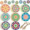 Wooden Mandala Painting Slices 40pcs, Crafts Ornament for Wedding & Home Decor