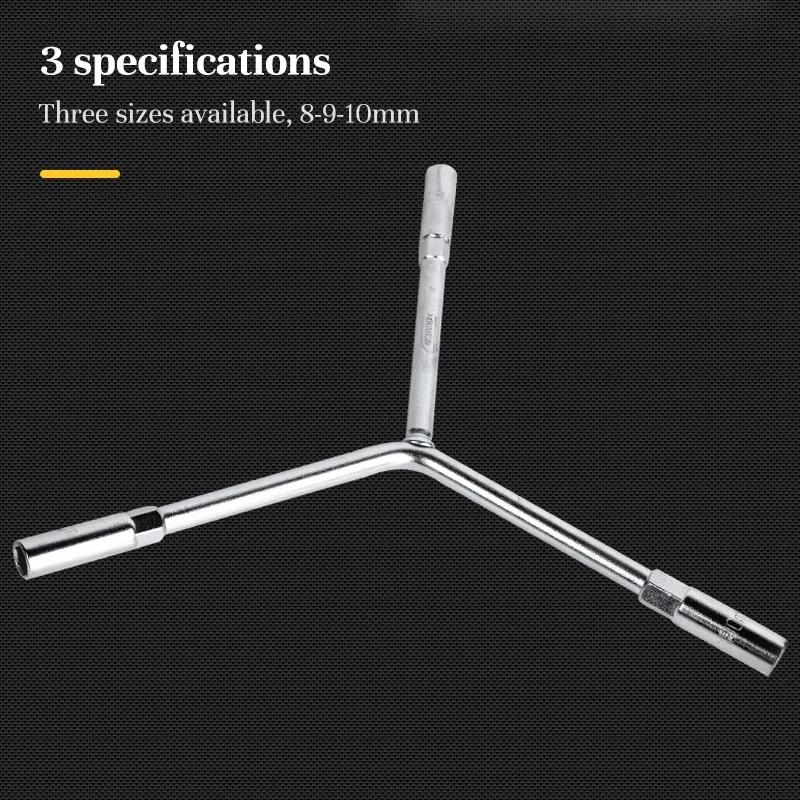 Household Triangular Socket Wrench Y-type Tri-fork Wrench Three-prong Wrench Bicycle Household Disassembly Tool Repair Tool