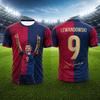 Lewandowski Fan Commemorative T-shirt Mens Football Print Pattern Jersey Daily Wear Breathable Quick Dry Kids Adult Sport Shirt