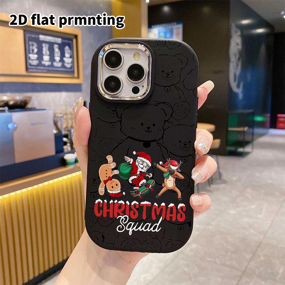 Phone Case: 2D Flat Design Suitable for iPhone 18 17 16 15 14 13 Pro Protective Case, Couple Style, Squad Theme, Christmas and Halloween Gifts