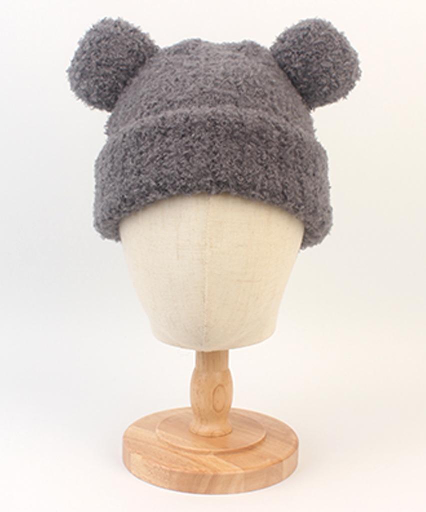 Yunibeosyeolkemiseuteuli Bear Knit Gray Beanie Bear Beanie
