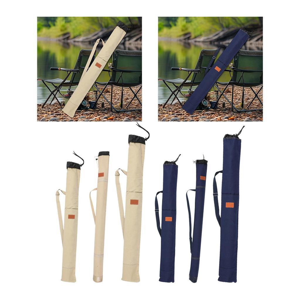 Fishing Rod Resistant Canvas Pouch Lightweight Large Capacity Travel Carry Gear Organizer