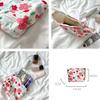 Vintage Flower Print Ladies Storage Bag Soft Cotton Women's Cosmetic Bags Make Up Case Female Girls Flora Handbags Clutch Purse
