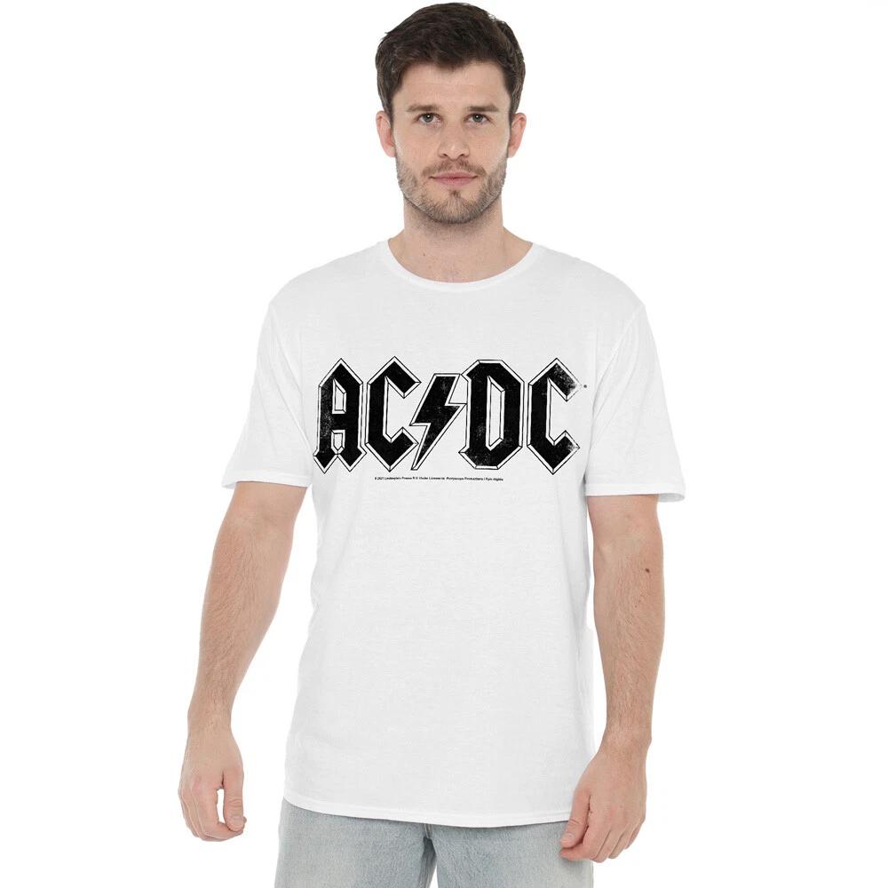 AC/DC Logo Raglan T-Shirt S-2XL, White L