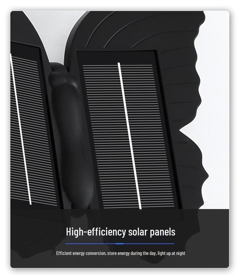 Butterfly Solar LED Wall Lamp: Waterproof Outdoor Garden and Villa Landscape Light