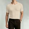 Men S Solid Color Short Sleeve T Shirt Loose Fit Korean Style