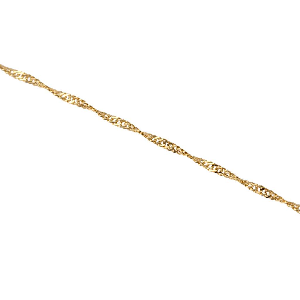 K18 Screw Certified 18K Gold Necklace [FAIRY CULLET] Chain, 40cm, Approx. 1.1mm Wide, Approx. 1.1g,