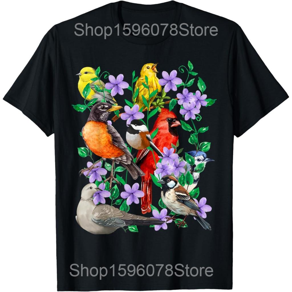 Funny Bird Watching Art for Men Women Bird Watcher Birding T Shirts Humor Streetwear Tee Short Sleeve Unisex Loose Clothing