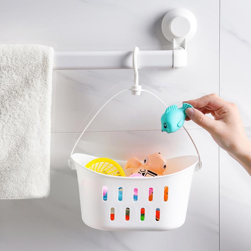 Bathroom Hanging Drain Basket With Hook Shower Storage Sink Holder Kitchen Sundries Hanging Organizer Basket