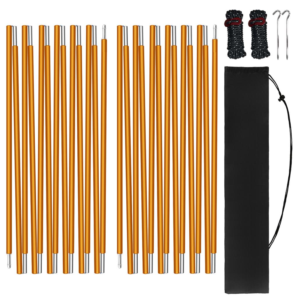 1pcs/pair Camping Tent Poles Aluminum Replacement Fittings 1.6m 1.1m Support Poles Outdoor Tent Rods Camping Repair Accessories