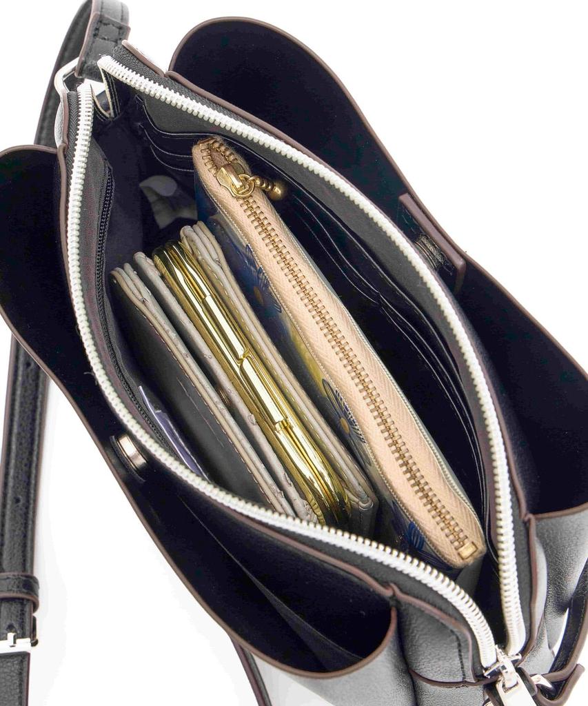Borsa a tracolla leggera con funzione portafoglio in piedi,