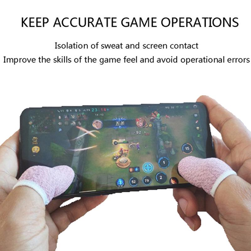 6Pcs Sweat-Proof Mobile Game Thumb Finger Sleeve Touch Screen Sensitive Gloves