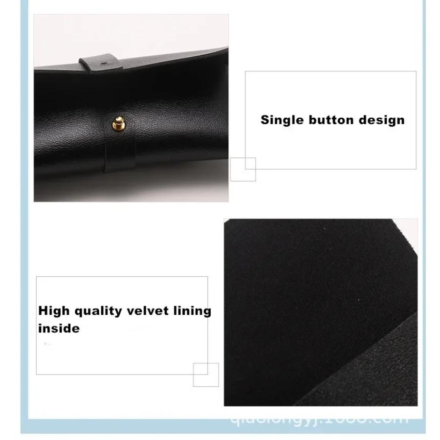 Portable New Style Leather Glasses Case Soft Bag Fashionable Trendy Sunglasses Single Buckle PVC Leather DS-05