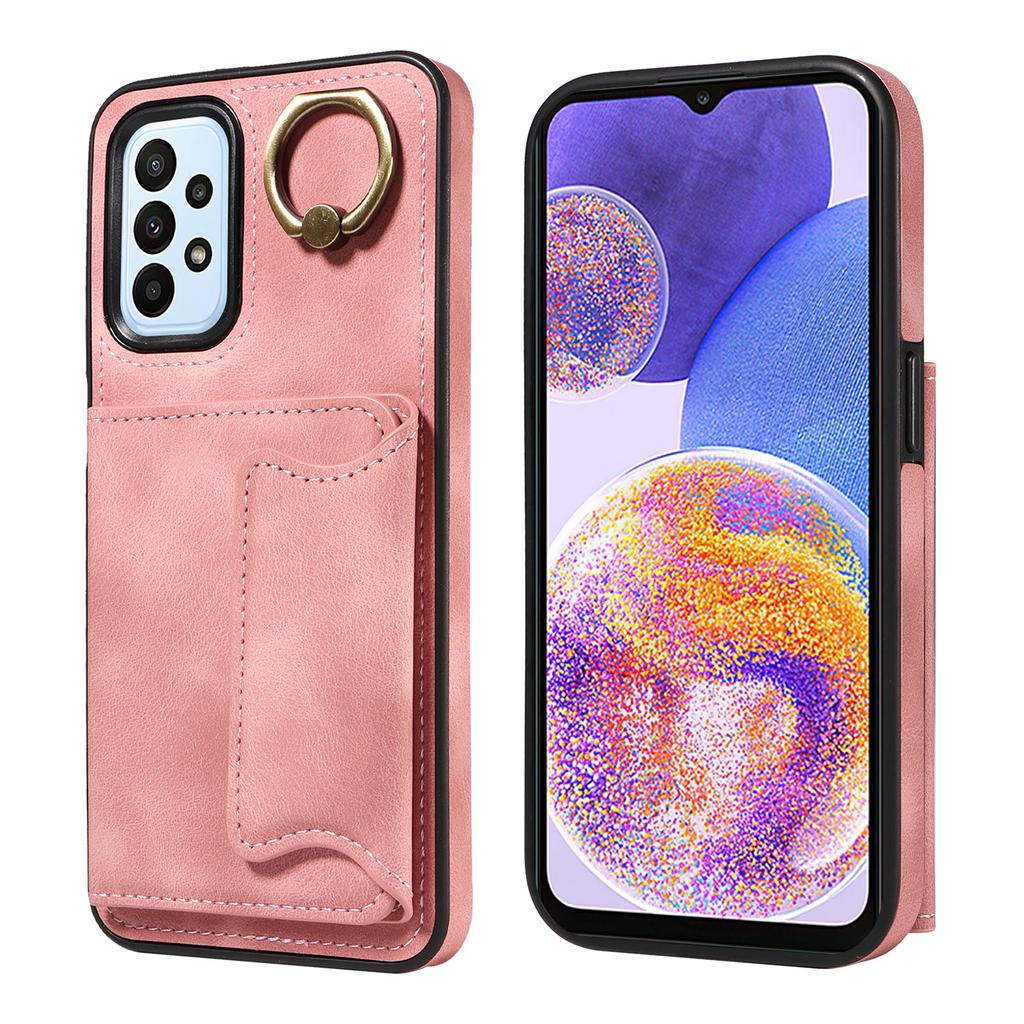 For Samsung Galaxy A23 (4G),Samsung Galaxy A23 5G Ring Bracket Card Holder Slots Cover Phone Case