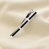 Dai Li Men'S Silver Tie Clip Set Business Dress Tie Clip Black Simple Tie Clip Fast Sale