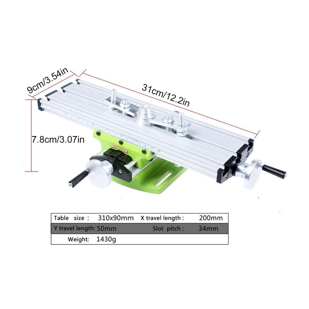 Drill Press Table Adjustable XY Axis Accurate Aluminum Alloy Machine Multifunction Worktable For Routing Cutting Woodworking
