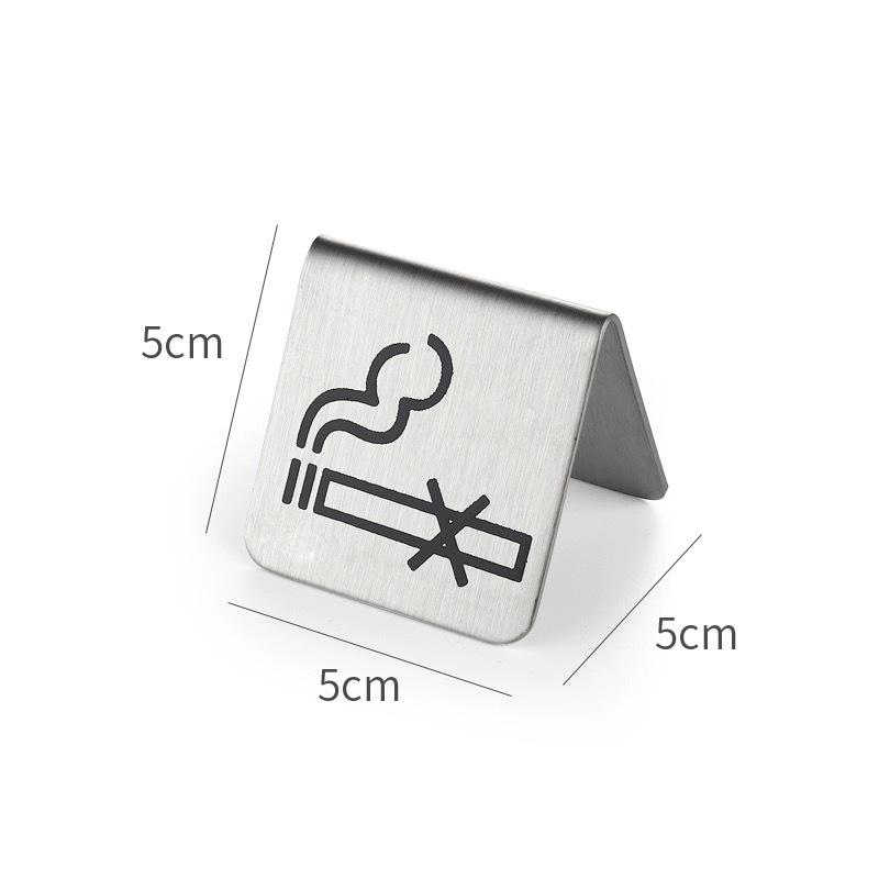 

Stainless Steel No Smoking Hotel Restaurant Club Offices Hospitals Table Tent Signs For Non-Smoking Stand