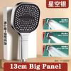 New 3 Modes Adjustable Shower Head 13cm Large Panel High Pressure Massage Shower Head Filter Element Bathroom Accessories