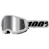 Strata 2 Off-Road Goggles (White - Mirror Silver Lens)