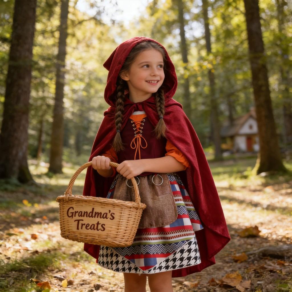Costume da Ragazza Hocus Pocus per Halloween Bambini Cosplay con Stampa a Quadri per Bambine Piccole