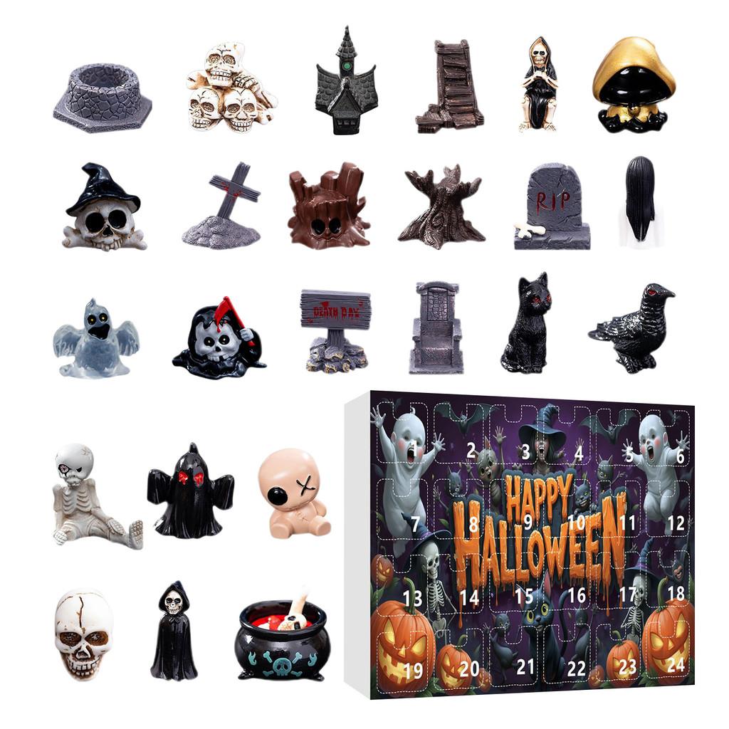 Halloween Geist Skelett Kürbis Harz Schreibtischkalender Countdown Party Dekor Für Zuhause Büro