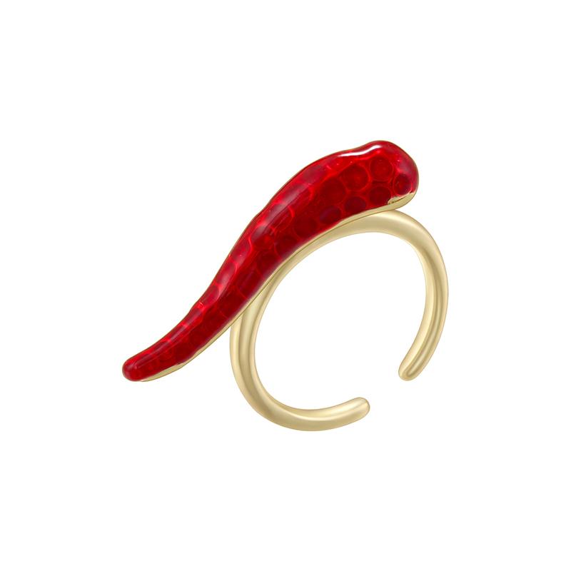ZHUKOU Prémiová textura Série pepřů a chilli Styl Náušnice kroužky Dámské Sexy Šperky Doplňky 1ks:VD1907