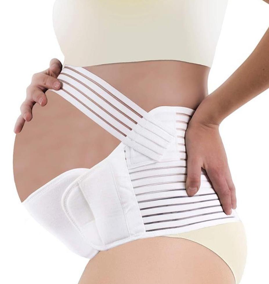 Adjustable Three-Piece Maternity Belly Support Belt - Breathable Waist Support for Pregnant Women