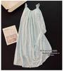 2026 Women's Summer Nightgown: Built-in Bra, Cloud Cotton, Butterfly Flower, Spaghetti Strap, Sexy Home Wear Set