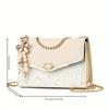 Festive Mini Shoulder Bag with Sparkling Details - PU Material, Lightweight, Adjustable Strap, and Magnetic Closure