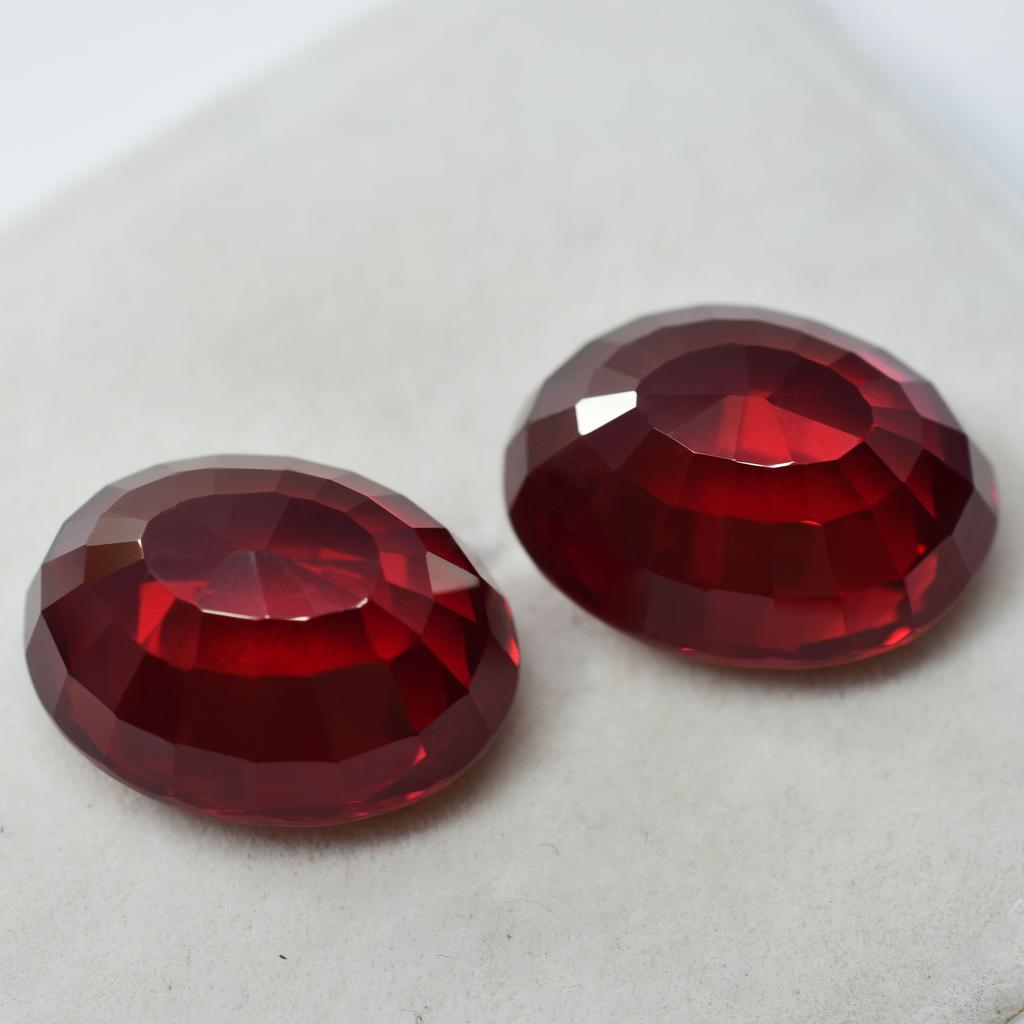 Natural Bloody Red Ruby 60ct Oval Cut Certified Loose Gemstone