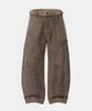 BADBLOOD Studded Carpenter Curved Pants - Brown