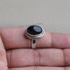 Handmade Oval Black Onyx Ring: Twisted Wire Sterling Silver Ring