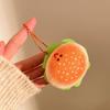 Food Series Plush Hamburger Keychain With Soft Short Pile For Girls And Teens