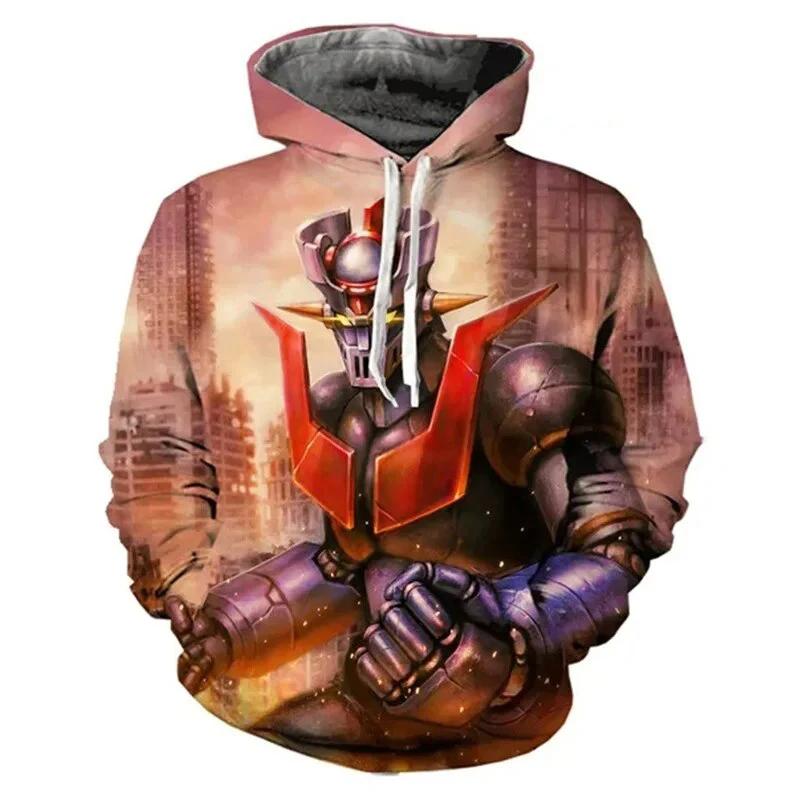 Anime Mazinger Z Hoodies 3D Print Hoodie Men/women Long Sleeve Fashion Hooded Men Fashion Kids Hoodie Y2K Unisex Clothing