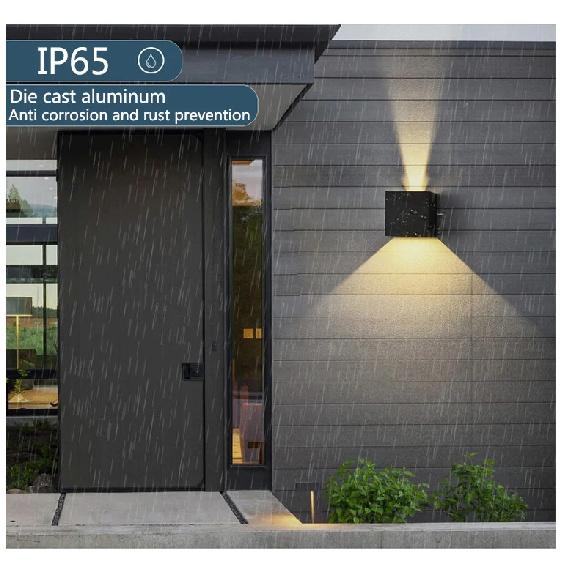 6W/10W LED Wall Light Outdoor Waterproof IP65 Porch Garden Wall Lamp & Indoor Bedroom Bedside Decoration Lighting Lamp Aluminum