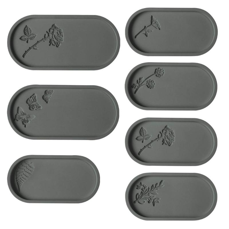 Easy to Use Silicone Mold Creating Decorative Trays Moulds with Unique Elliptical Shape Suitable for Gifting Making