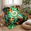 VfL Wolfsburg FC Soft Flannel Fleece Blanket Lightweight Cozy Warm Throw Blanket For Sofa Bed Home Decor