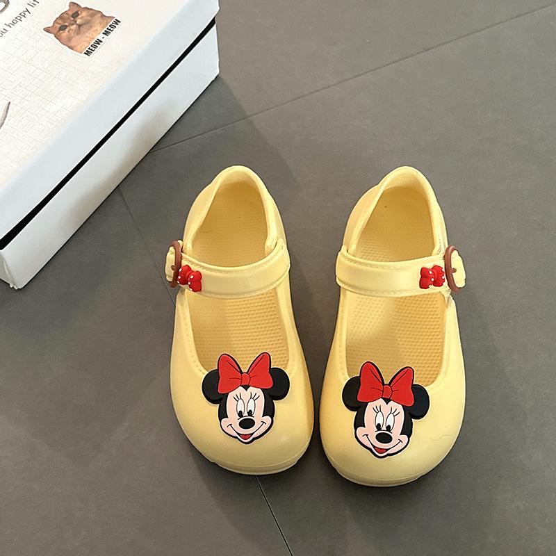 Cute Cartoon Mickey Mary Jane Shoes Women's Summer 2025 New Cute Fashion Wear Comfortable Sandals Single Shoes